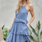 DAVI & DANI Casual Ruffle Sleeveless Mini Summer Dress