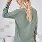 V-Neck Long Sleeve Blouse