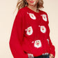 Haptics Santa Sparkle Brushed Sweater