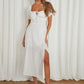 ONE & ONLY COLLECTIVE Casual Squared Collar Puff Sleeves Dress