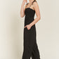 JADE by JANE Plus-size Smocked Tie Strap Jumpsuit with Pocket