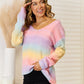ANGEL WINGS Blush Pink Gradient V-Neck Sweater