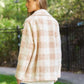DAVI & DANI Fuzzy Boucle Textured Double Breasted Coat Jacket