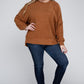 ZENANA Plus Brushed Melange Drop Shoulder Sweater