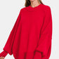 ZENANA Ruby Side Sit Oversize Knit Sweater