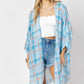 DAVI & DANI Striped Short Sleeve Cardigan