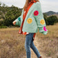 DAVI & DANI The Fuzzy Smile Long Bell Sleeve Knit Cardigan