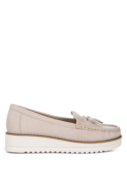 RAG &Co. Daiki Platform Lug Sole Tassel Loafers