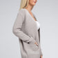 ZENANA Melange Open Front Sweater Cardigan