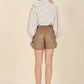 LILOU Vegan leather shorts