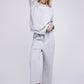 NUVI APPAREL Textured Fabric Top and Pants Casual Set