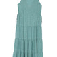 LILOU Green Polka Dot Dress with Small waist-illusion Side Tie