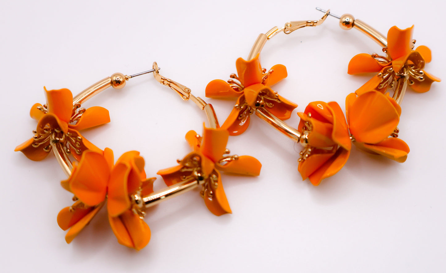 Sunny Blossom Hoop Earrings – Gold Flower Hoop Earrings