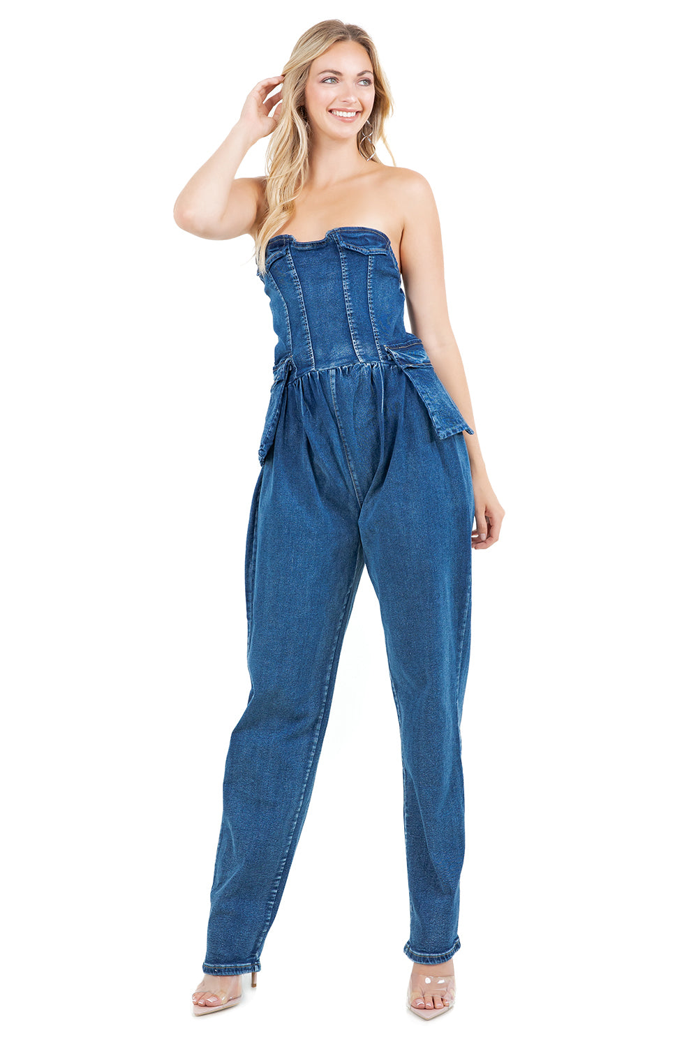 WOMEN FASHION DENIM JUMPSUIT
