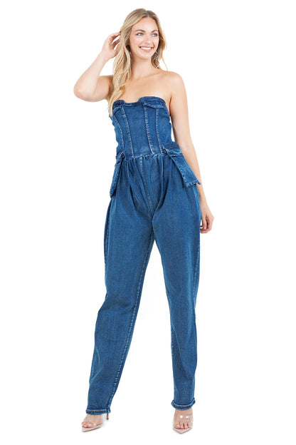 WOMEN FASHION DENIM JUMPSUIT