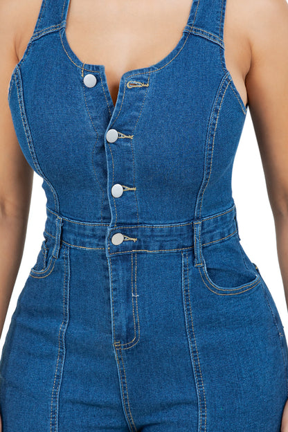 WOMEN FASHION DENIM JUMPSUIT