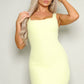 Sleeveless Square Neckline Mini Knit Dress
