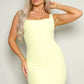 Sleeveless Square Neckline Mini Knit Dress