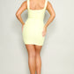 Sleeveless Square Neckline Mini Knit Dress