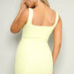 Sleeveless Square Neckline Mini Knit Dress