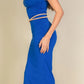 Strapless Bodycon Split Hem Tube Dress