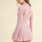 Junior Waffle Knit Bell Sleeve Top and Skirt Set