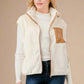 White Zip Up Soft Fleece Vest
