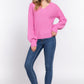 Knit Long Sleeves Double V-neck Sweater