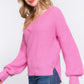 Knit Long Sleeves Double V-neck Sweater