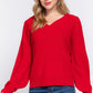 Knit Long Sleeves Double V-neck Sweater
