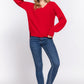 Knit Long Sleeves Double V-neck Sweater