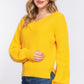 Knit Long Sleeves Double V-neck Sweater