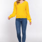 Knit Long Sleeves Double V-neck Sweater