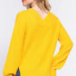 Knit Long Sleeves Double V-neck Sweater