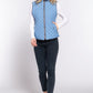 Suede Piping Quilted Padding Vest