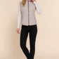 Suede Piping Quilted Padding Vest