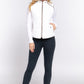 Suede Piping Quilted Padding Vest