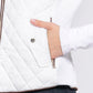 Suede Piping Quilted Padding Vest