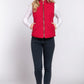 Suede Piping Quilted Padding Vest