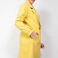 Classic Woven Collar Pocketed Coat in Color Citron