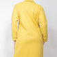 Classic Woven Collar Pocketed Coat in Color Citron