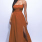 Romantic Backless Maxi Dress with Side Slit