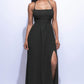 Romantic Backless Maxi Dress with Side Split