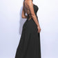 Romantic Backless Maxi Dress with Side Split