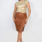 Chic Ruched Sleeveless Asymmetric Crop Top