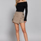 Chic Casual Waist Belted Cargo Skort