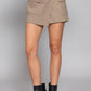 Chic Casual Waist Belted Cargo Skort
