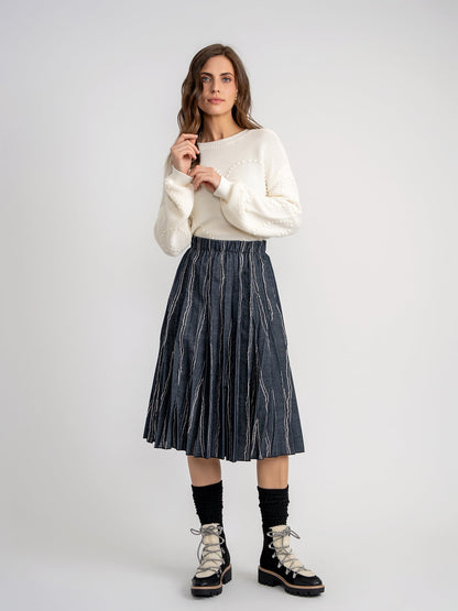 Sunburst Pleated Skirt