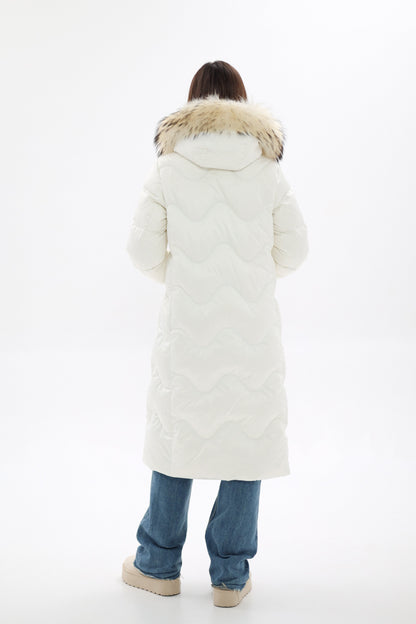 Genuine Fur Trim Down Fill Coat