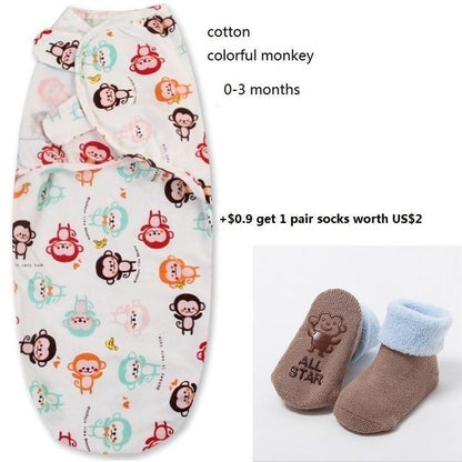 100% Cotton Baby Swaddle Wrap Blanket Newborn Infants Baby Envelop Sleep Bag Sleepsacks For Girls